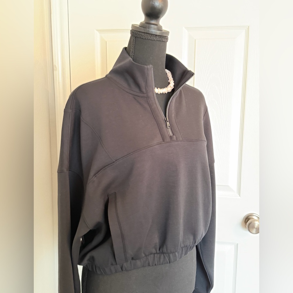 Gilly Hicks Black Quarter-Zip Sweatshirt